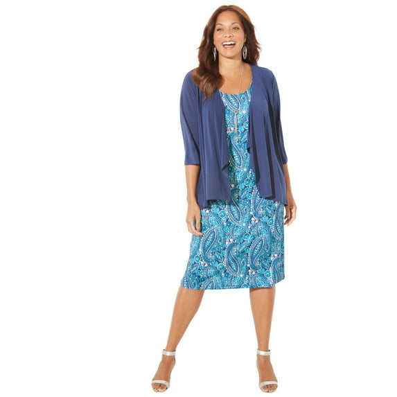 Catherines Women's Plus Size Classic Jacket Dress