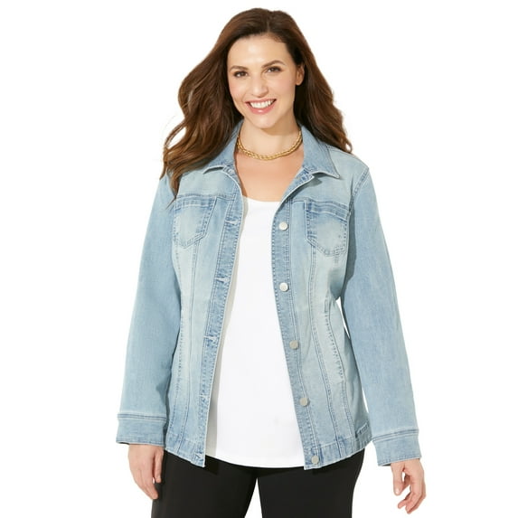 Catherines Women's Plus Size Classic Jean Jacket