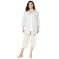 thumbnail image 1 of Catherines Women's Plus Size Classic Linen Buttonfront Shirt, 1 of 6