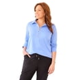 thumbnail image 1 of Catherines Women's Plus Size Cloud Knit French Terry Collared Tunic, 1 of 6