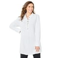 thumbnail image 1 of Catherines Women's Plus Size Cloud Knit French Terry Collared Tunic, 1 of 4