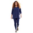 thumbnail image 1 of Catherines Women's Plus Size Cloud Knit Ribbed V-Neck Tunic, 1 of 4