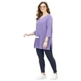 thumbnail image 1 of Catherines Women's Plus Size Cloud Knit Ribbed V-Neck Top, 1 of 3