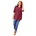 thumbnail image 1 of Catherines Women's Plus Size Collared Cable Buttonfront Tunic, 1 of 2