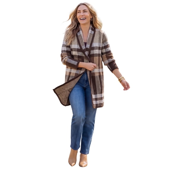 Catherines Women's Plus Size Country Village Sweater Cardigan