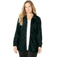 thumbnail image 1 of Catherines Women's Plus Size Cozy Velour Jacket, 1 of 6