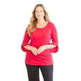 thumbnail image 1 of Catherines Women's Plus Size Crepe Ruffle Sleeve Top, 1 of 3