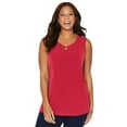 thumbnail image 1 of Catherines Women's Plus Size Petite Crisscross Timeless Tank, 1 of 6