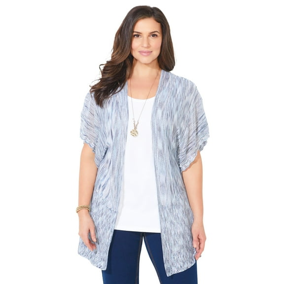Catherines Women's Plus Size Crochet Cardigan