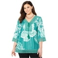 thumbnail image 1 of Catherines Women's Plus Size Crochet Trim Tunic, 1 of 2