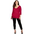 thumbnail image 1 of Catherines Women's Plus Size Curvy Collection Wrap Front Top, 1 of 2