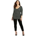 thumbnail image 1 of Catherines Women's Plus Size Curvy Collection Wrap Front Top, 1 of 2