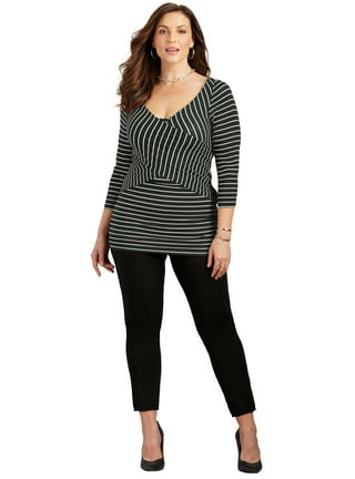 Catherines Women's Plus Size Curvy Collection French Twist Top