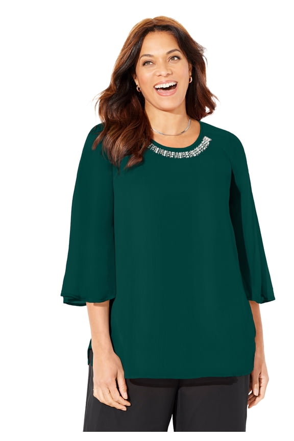 Women's Plus Size Dazzling Blouse