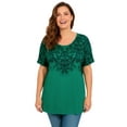 thumbnail image 1 of Catherines Women's Plus Size Dolman Sleeve Printed Tunic, 1 of 2