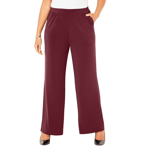 Catherines Women's Plus Size Dream Drape Pull-On Knit Pant
