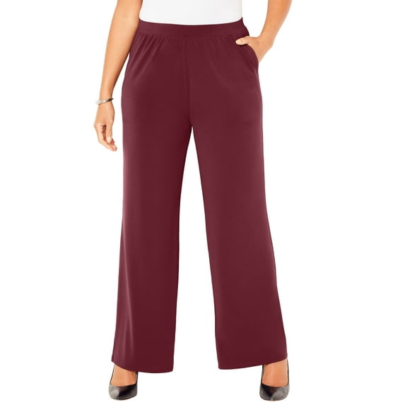 Catherines Women's Plus Size Dream Drape Pull-On Knit Pant