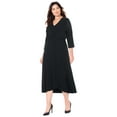thumbnail image 1 of Catherines Women's Plus Size Easy Faux Wrap Dress, 1 of 4