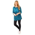 thumbnail image 1 of Catherines Women's Plus Size Easy Fit 3/4-Sleeve Scoopneck Tunic, 1 of 6