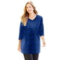 thumbnail image 1 of Catherines Women's Plus Size Easy Fit 3/4-Sleeve V-Neck Tunic, 1 of 3