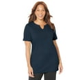 thumbnail image 1 of Catherines Women's Plus Size Easy Fit Embroidered Notch-Neck Tunic, 1 of 2