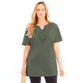thumbnail image 1 of Catherines Women's Plus Size Easy Fit Embroidered Notch-Neck Tunic, 1 of 2