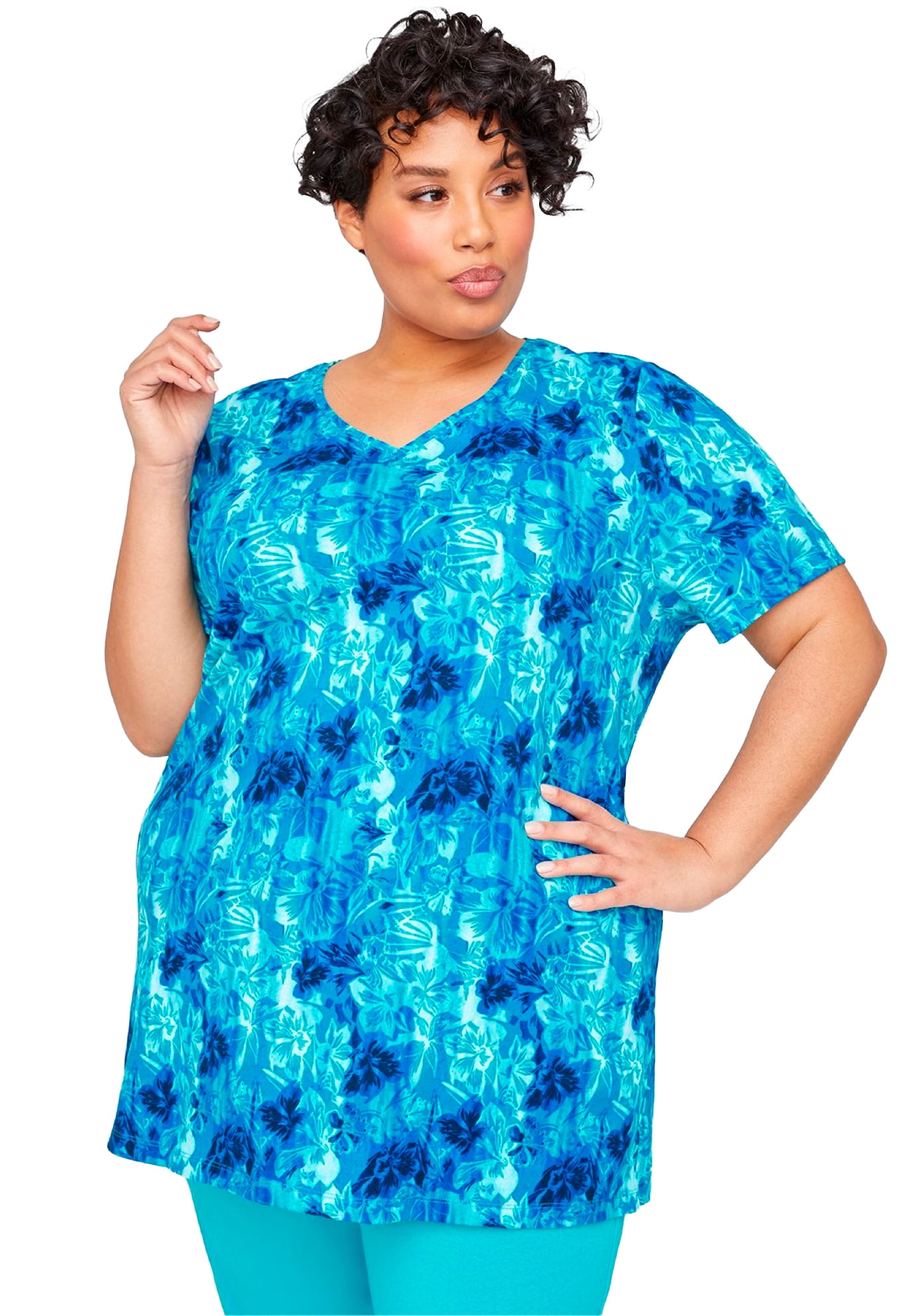 Plus Size Caty Side Tie Short Sleeve Tee