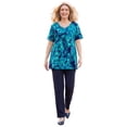 thumbnail image 1 of Catherines Women's Plus Size Easy Fit Short Sleeve V-Neck Tunic, 1 of 5