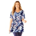thumbnail image 1 of Catherines Women's Plus Size Easy Fit Short Sleeve V-Neck Tunic, 1 of 4