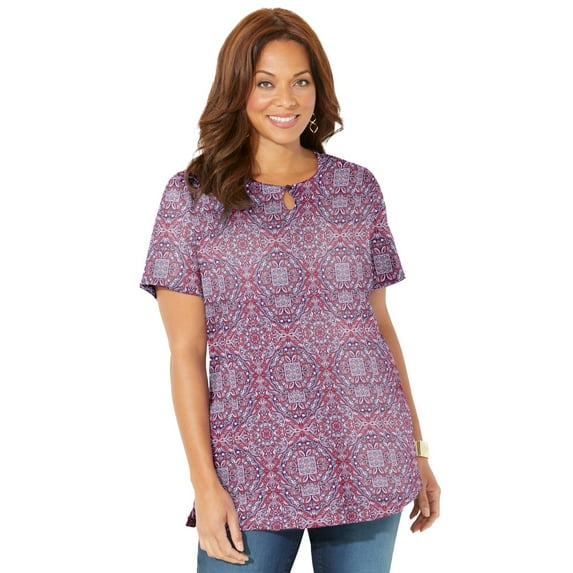 Catherines Women's Plus Size Easy Fit Teardrop Tunic
