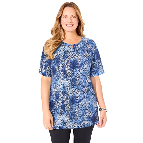Catherines Women's Plus Size Easy Fit Teardrop Tunic