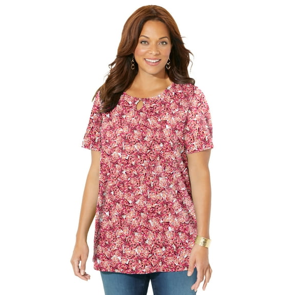 Catherines Women's Plus Size Easy Fit Teardrop Tunic