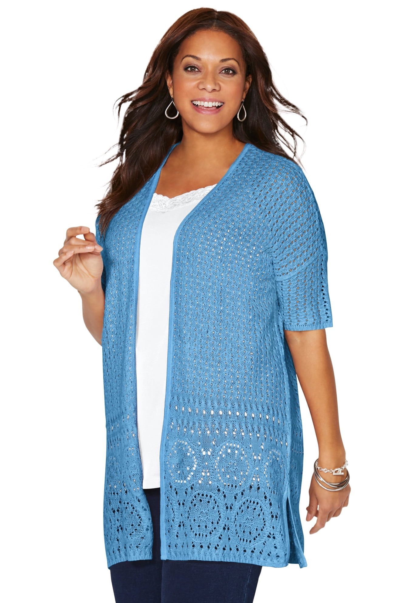 Hver uge Almindelig flicker Catherines Women's Plus Size Elegant Crochet Cardigan - Walmart.com