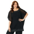 thumbnail image 1 of Catherines Women's Plus Size Embellished Poncho, 1 of 6