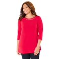 thumbnail image 1 of Catherines Women's Plus Size Embellished Stud Neckline Top, 1 of 6