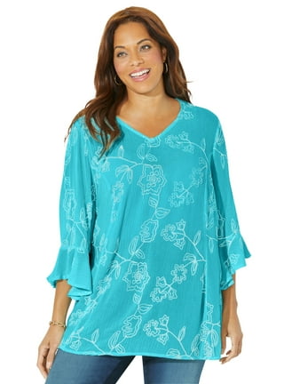 Plus size gauze tops sales