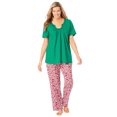 thumbnail image 1 of Catherines Plus Size Embroidered Short-Sleeve Sleep Top, 1 of 3
