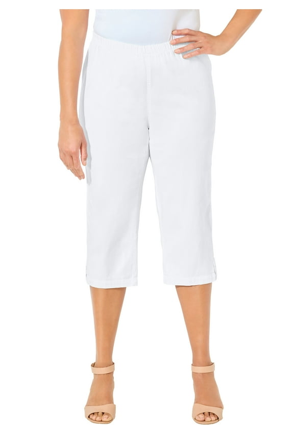 Women's Plus Size Everyday Capri With Sparkle Hem