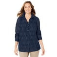 thumbnail image 1 of Catherines Women's Plus Size Eyelet Buttonfront Blouse, 1 of 4