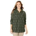 thumbnail image 1 of Catherines Women's Plus Size Eyelet Buttonfront Blouse, 1 of 4