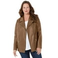 thumbnail image 1 of Catherines Women's Plus Size Faux Leather Moto Jacket, 1 of 5