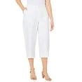 thumbnail image 1 of Catherines Women's Plus Size Flat Front Linen Capri, 1 of 5