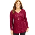 thumbnail image 1 of Catherines Women's Plus Size Flocked Mesh Tunic, 1 of 3
