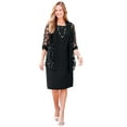 thumbnail image 1 of Catherines Women's Plus Size Floral Mesh Jacket Dress, 1 of 6