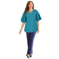 thumbnail image 1 of Catherines Women's Plus Size Flutter Sleeve Swing Top, 1 of 3