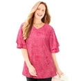 thumbnail image 1 of Catherines Women's Plus Size Flutter Sleeve Swing Top, 1 of 5