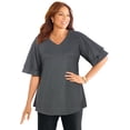 thumbnail image 1 of Catherines Women's Plus Size Flutter Sleeve Swing Top, 1 of 2