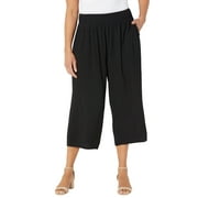 CATHERINES Women's Plus Size Gauze Pull-On Capri