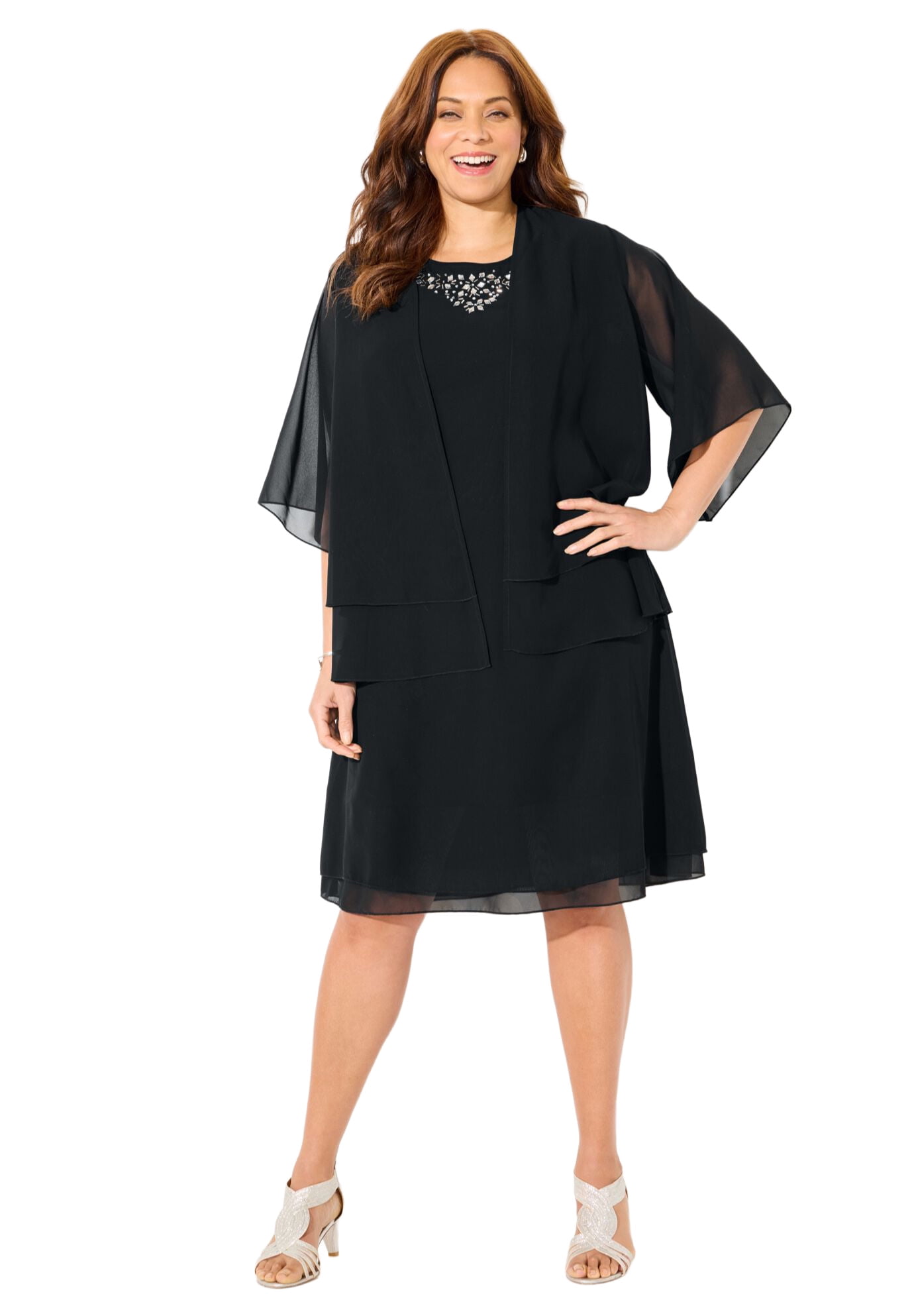layered georgette dress Lysandra Dress Silk Georgette Double Layer