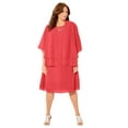 thumbnail image 1 of Catherines Women's Plus Size Georgette Double Layer Jacket Dress, 1 of 4